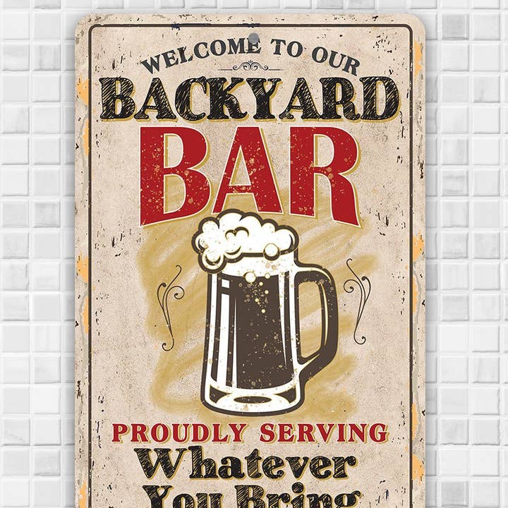 Lone Star Art Metal Signs - Wholesale Sign - Backyard Bar - Metal Sign7