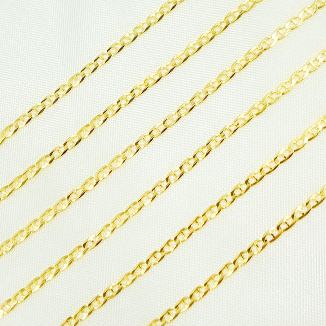Tresor Jewelry Inc. - Wholesale Link & Chain Necklace - 040FLP1FGT2A9L001byFt. 14k Solid Gold Flat Marina Link Chain5