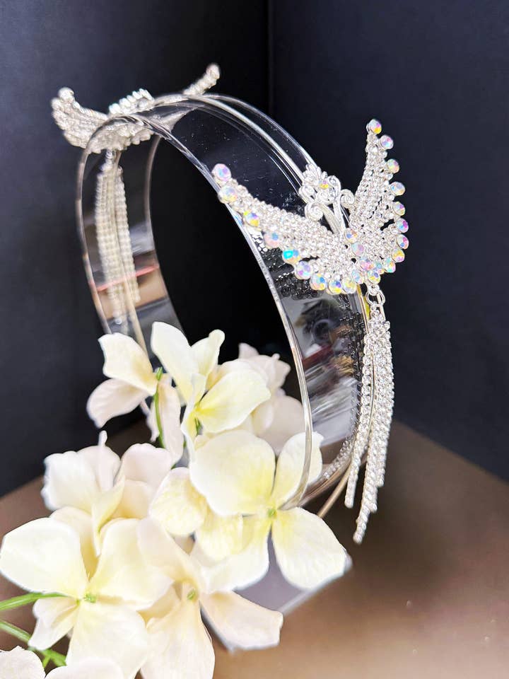 Angel Wings Headband, Fairy Headdress, Flower Girl Crown for wholesale by Happy Dream Gifts