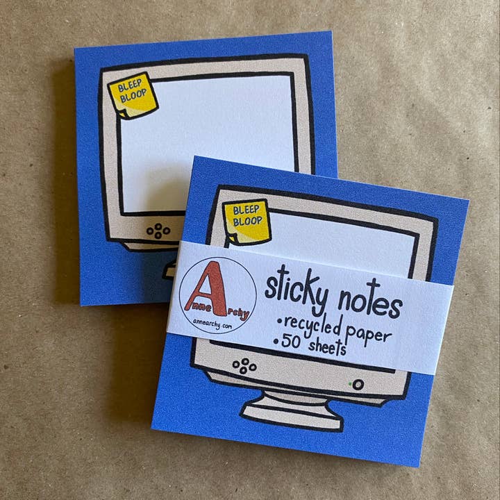 AnneArchy - Wholesale Sticky Notes - Bleep Bloop PC Sticky Notes1