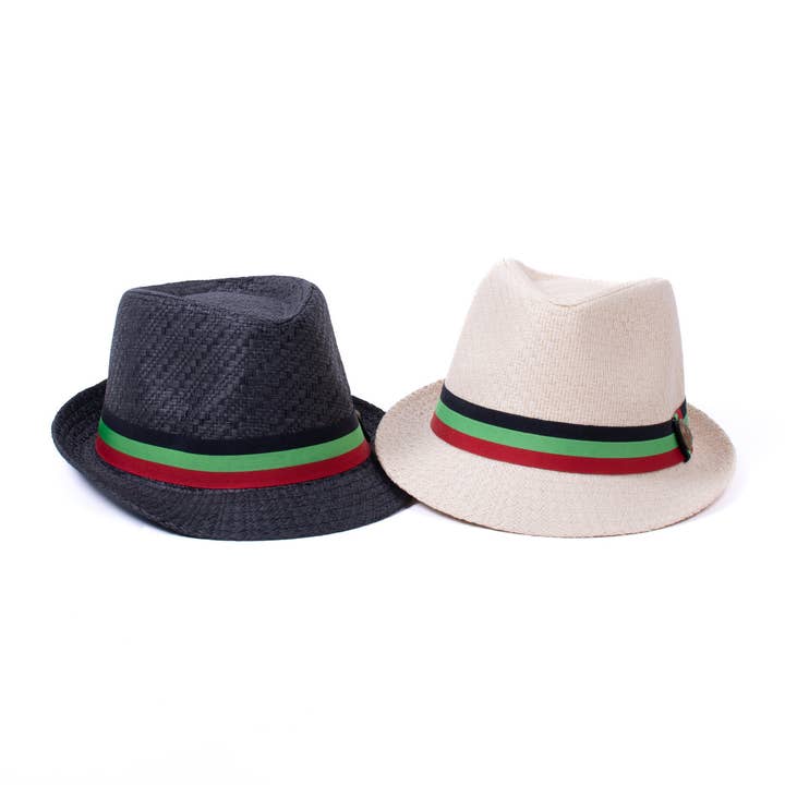 S/S Pan African Flag Banded Fashion Fedora Hat - FSS17130 for wholesale by Selini New York