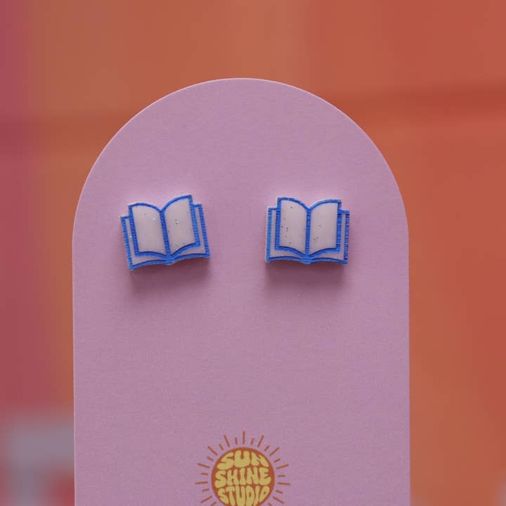 Sunshine Studio - Wholesale Stud/Post Earrings - Open Book Tiny Stud Earrings32