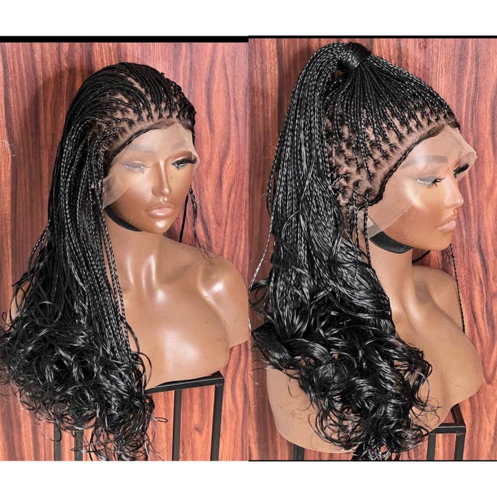 Lamuskwigs - Wholesale Wig/Hair Piece - Curly Box Braided wig for black women full lace goddess wig6