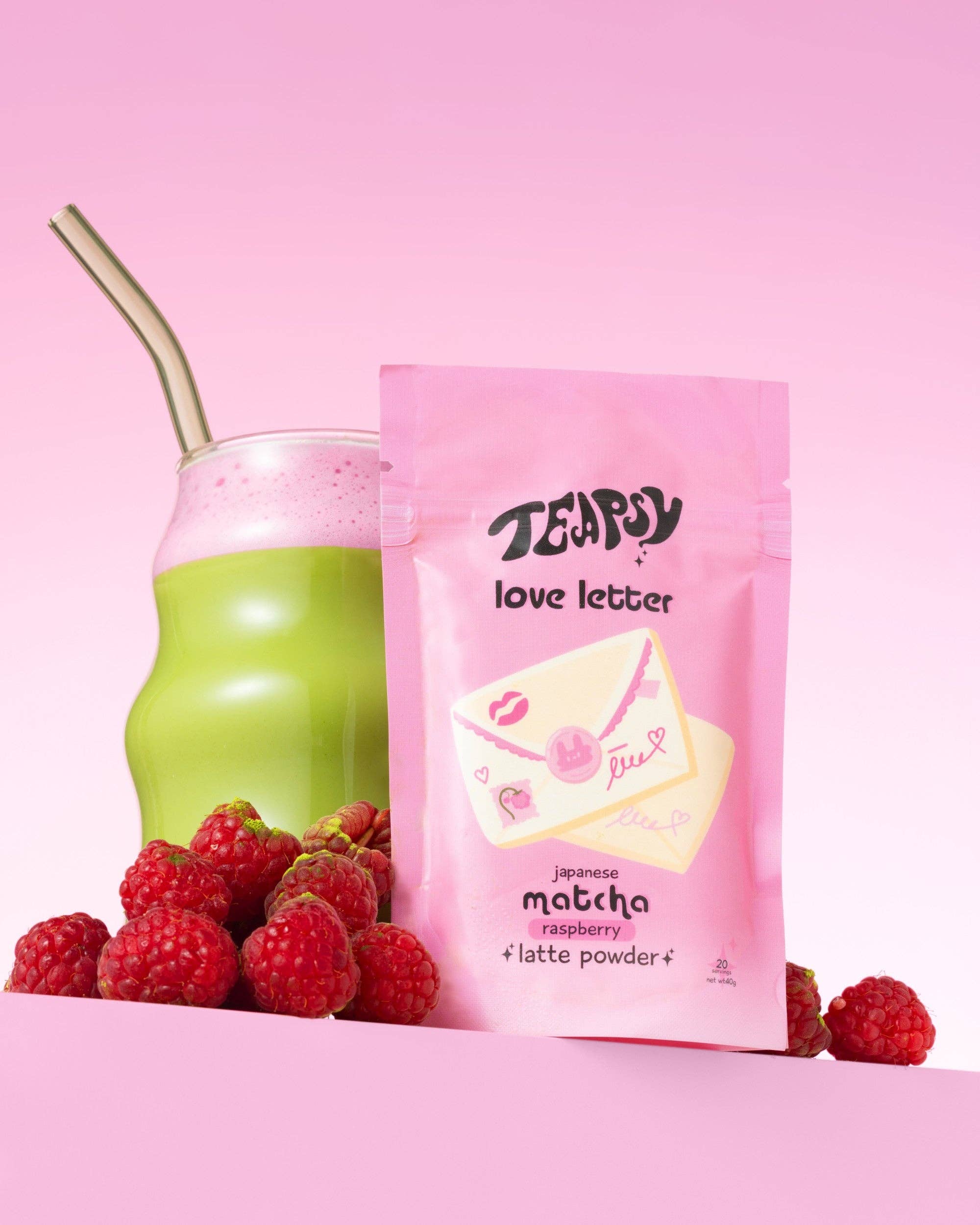 Teapsy - Wholesale Health/Detox Tea - Raspberry Matcha "Love Letter"1
