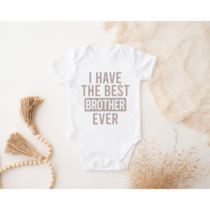 Hey Lets B Creative – wholesale Bodysuit (non-footed) – Baby – I Have The Best Brother Onesie®, Present From Older Brother