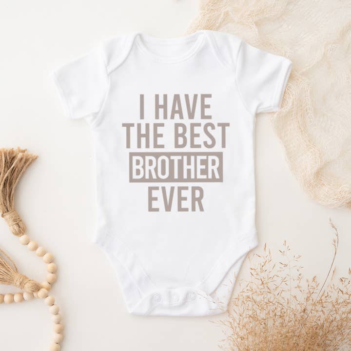 Hey Lets B Creative - Wholesale Bodysuit (Non-Footed) - Baby - I Have The Best Brother Onesie®, Present From Older Brother0