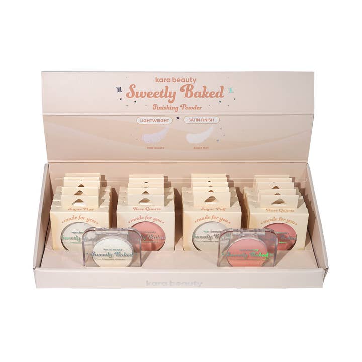Sweetly Baked Finishing Powder - Display-Set für den Großhandel von Kara Beauty