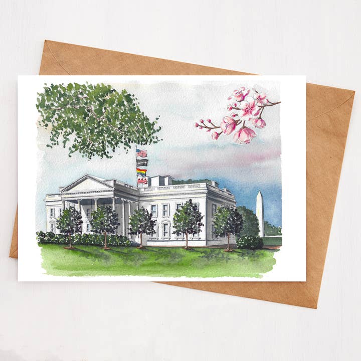 Carte de voeux Maison Blanche pour la vente par Right Place Studio