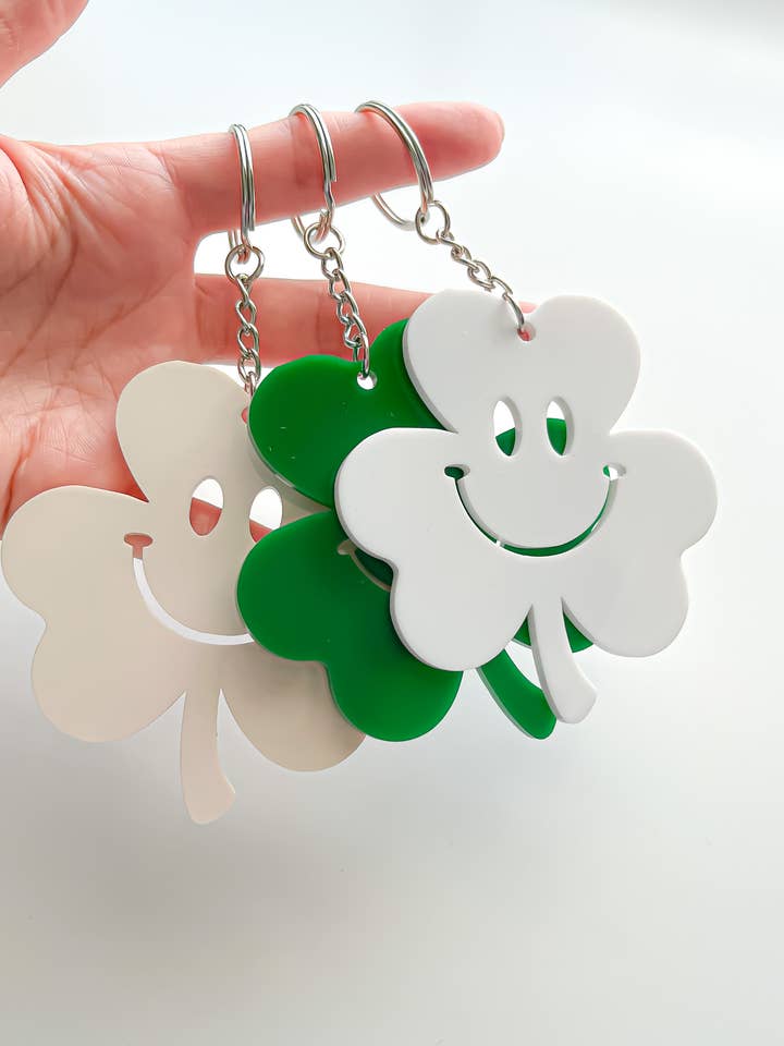 Acrylic Shamrock Keychain | Shamrock for wholesale by Modern Mama