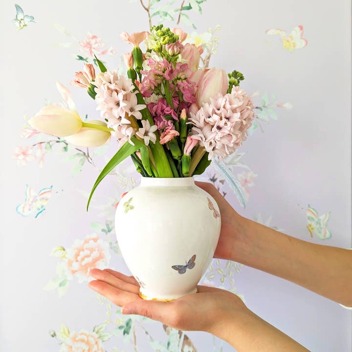 Lo Home | Ruby Clay - Wholesale Decorative Jar - Gilded Butterflies Ginger Jars7