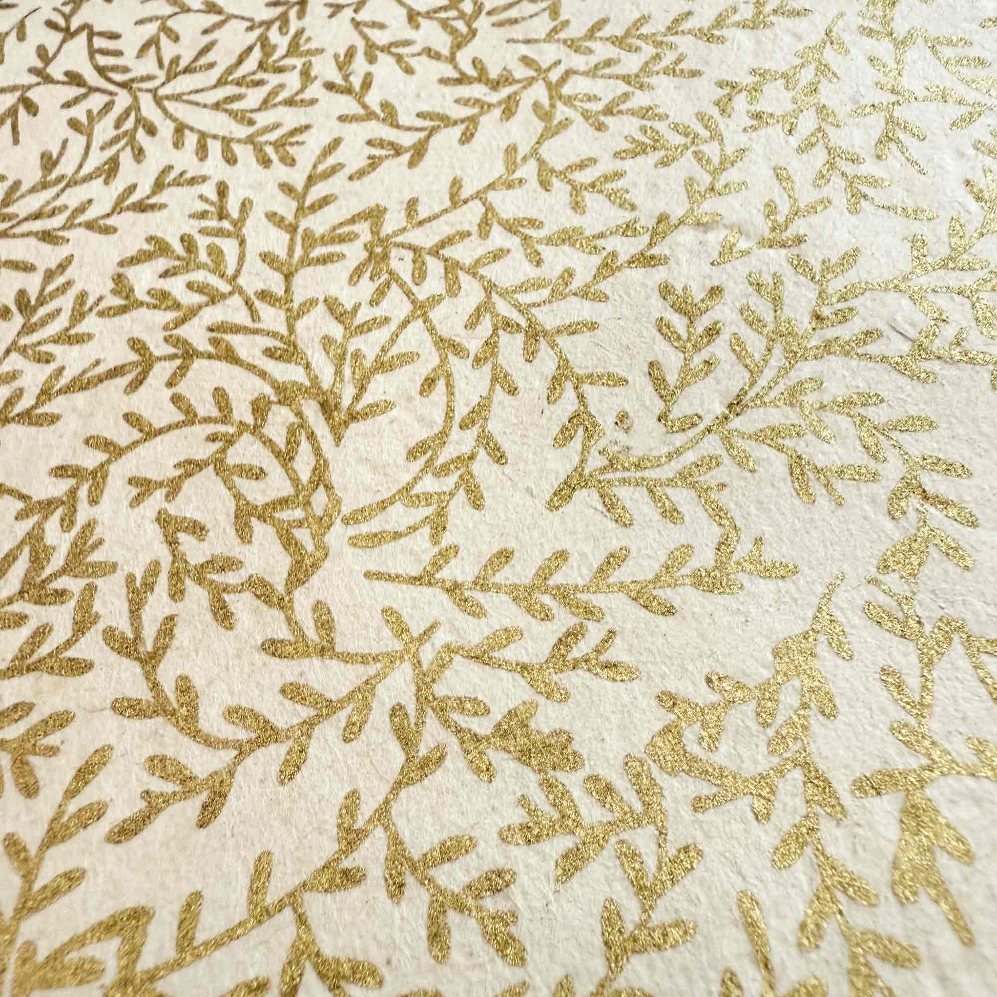 The Natural Paper Company - Wholesale Flat wrap - Lokta Wrapping Paper - Golden Vine | Eco Friendly Gift Wrap1