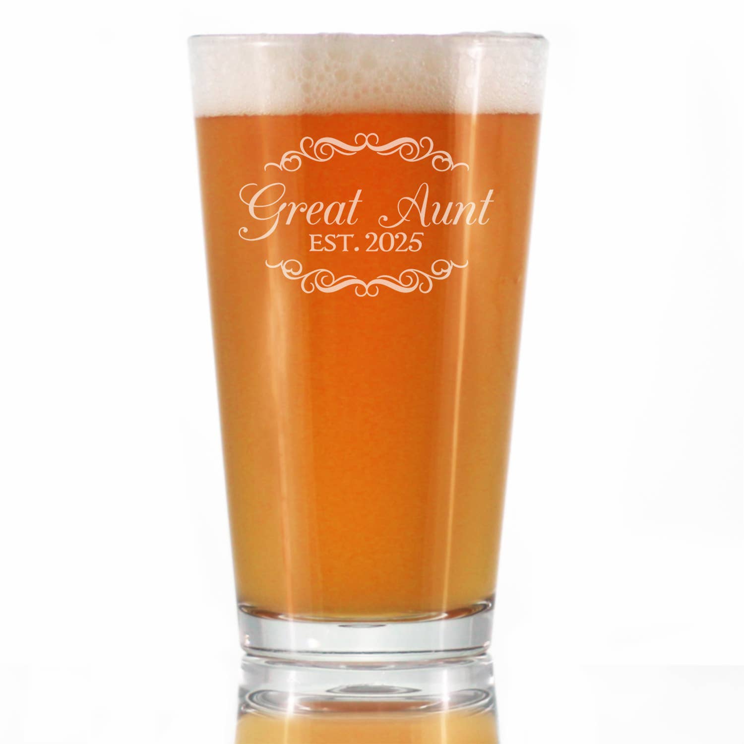 bevvee - Wholesale Beer Glass/Mug - New Great Aunt 2025 - Decorative - Beer Pint Glass0