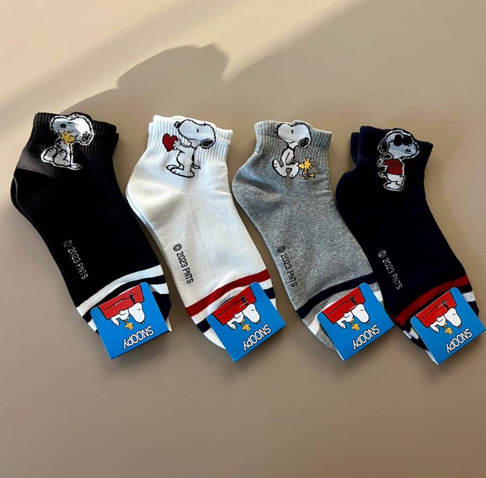 K-Wonderland – Meias - Mulher por atacado – Meias tornozeleiras Peanuts Snoop em algodão ultra macio7