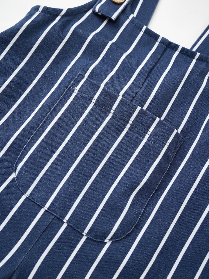Norsu Organic - Wholesale Overalls - Kids - Organic Cotton Kids Overalls-Navy stripe2
