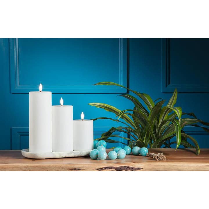 Abbott - Wholesale Flameless Candle - White LED Pillar Candle - 3x8"H