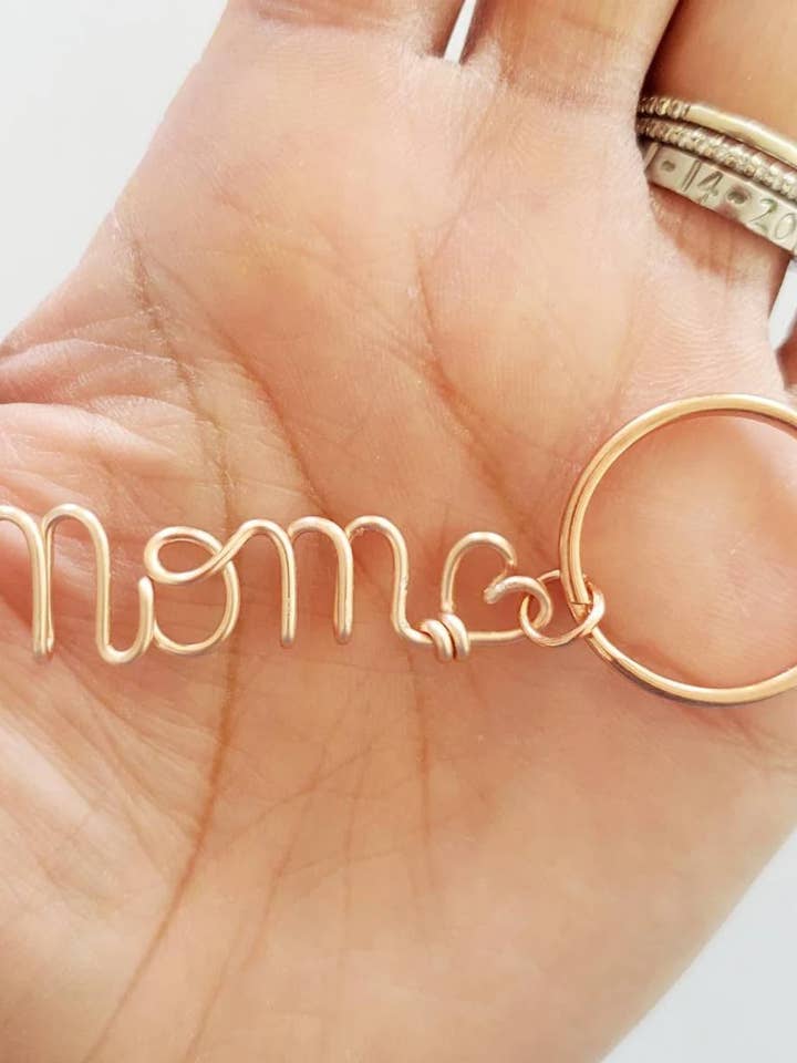 Mom Keychain for wholesale by Dina Loves Wire