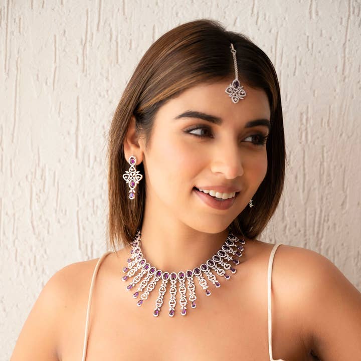 Ensemble Cascade Améthyste Royal pour la vente par Vinnis Jewelry