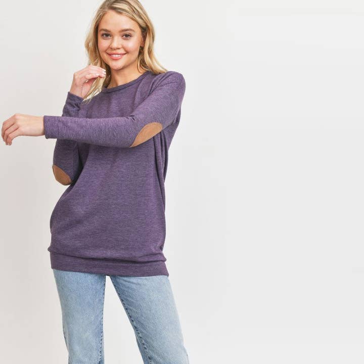 Sudadera con bolsillo de felpa francesa con parche en el codo para venta al por mayor de Love, Kuza