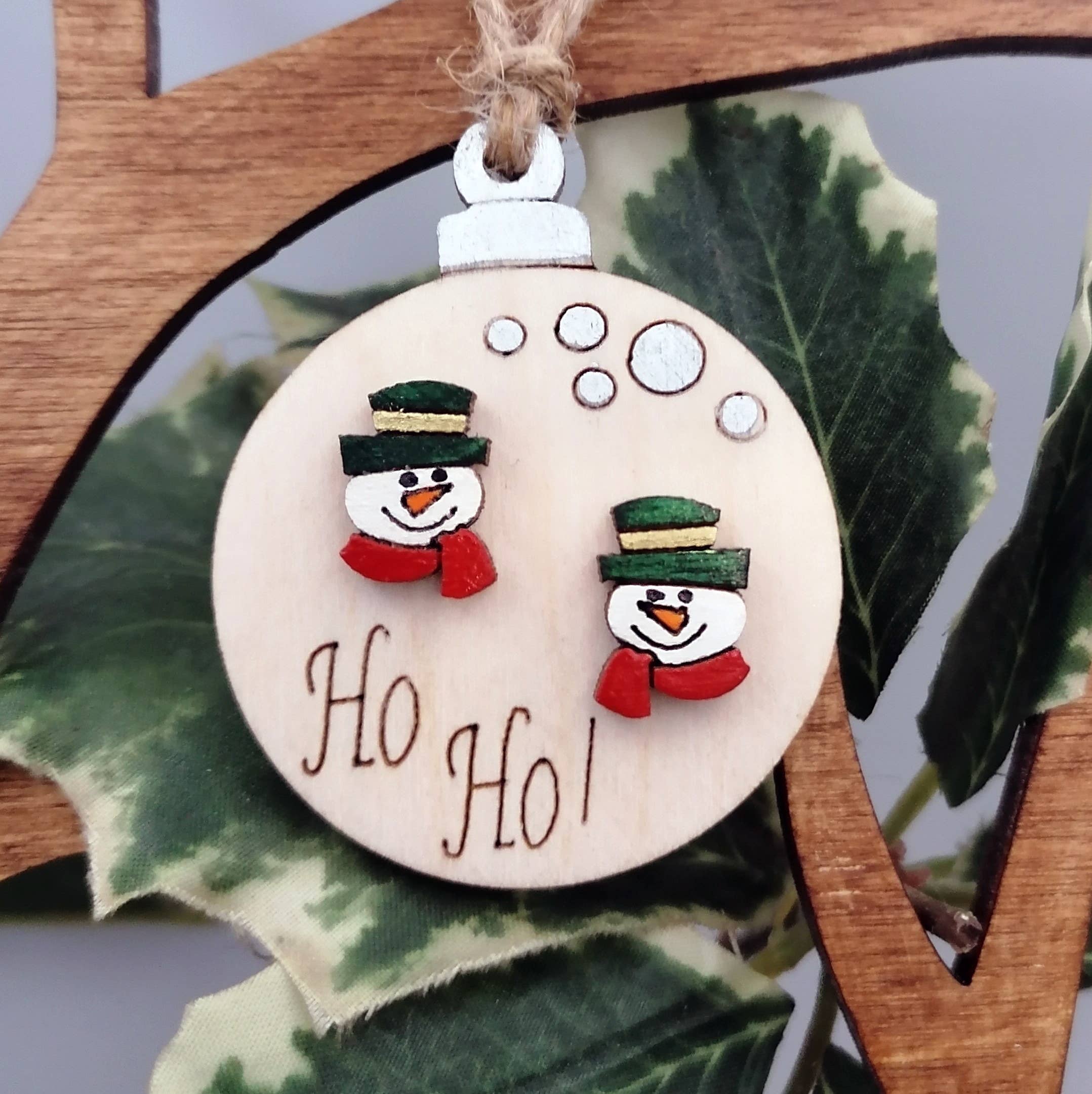 WoodenTalesCollection - Wholesale Jewelry Stand & Display - Christmas stud earrings on wooden christmas tree display.7