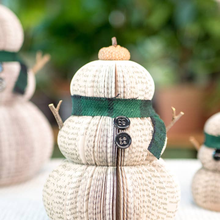 Root To Vine – wholesale Christmas decoration – Christmas Decor Book Snowman-Handmade Holiday Book Gift5