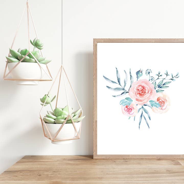 Nr. 1 minimalistische print met lentebloemen voor wholesale door EK Print and Design