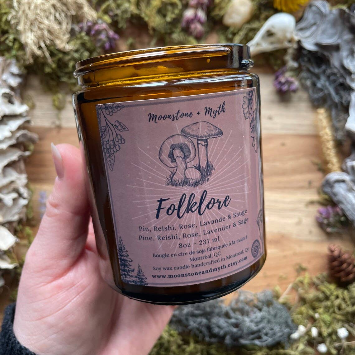 Moonstone and Myth – Engroshandel Glaslys – Folklore duftlys med 100 % sojavoks1