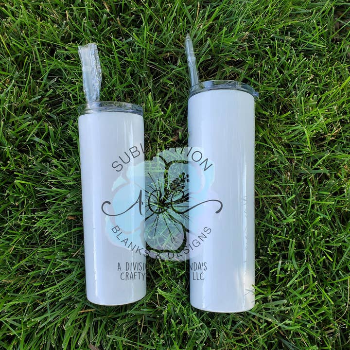 ACC Sublimation Blanks – wholesale Insulated mug/tumbler – SHRINK WRAP clear or white for 20 oz Sublimation ready skinny tumbler