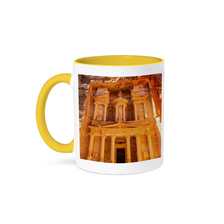 3dRose - Wholesale Coffee Mug - 3dRose, Outer Siq Yellow Treasury Morning Petra, Jordan, Mug