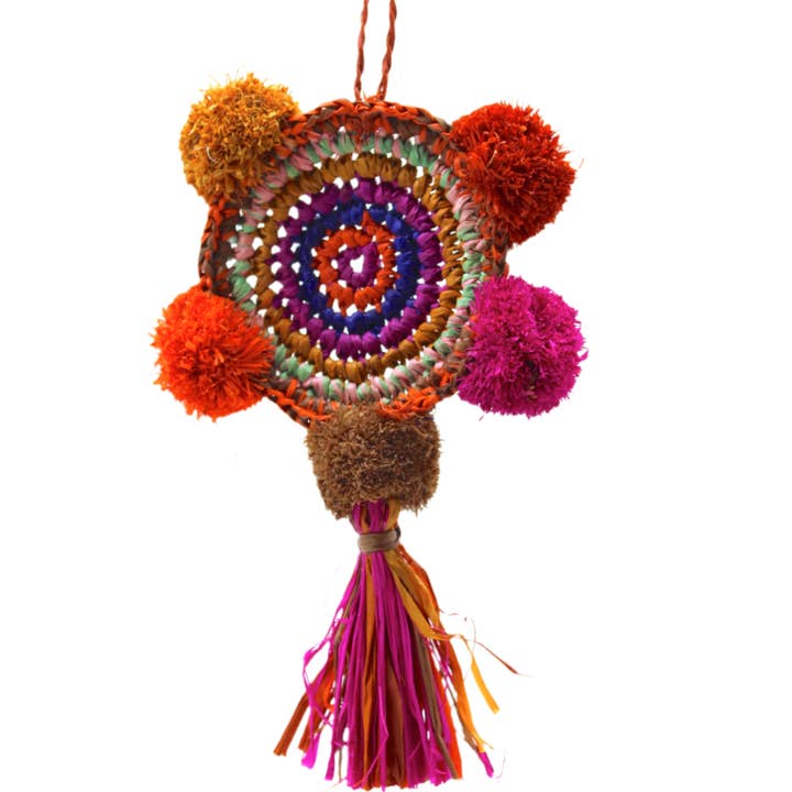 Shebobo - Wholesale Dream Catcher - Dreamcatcher Raffia Pompom & Tassel Charm Embellishment3