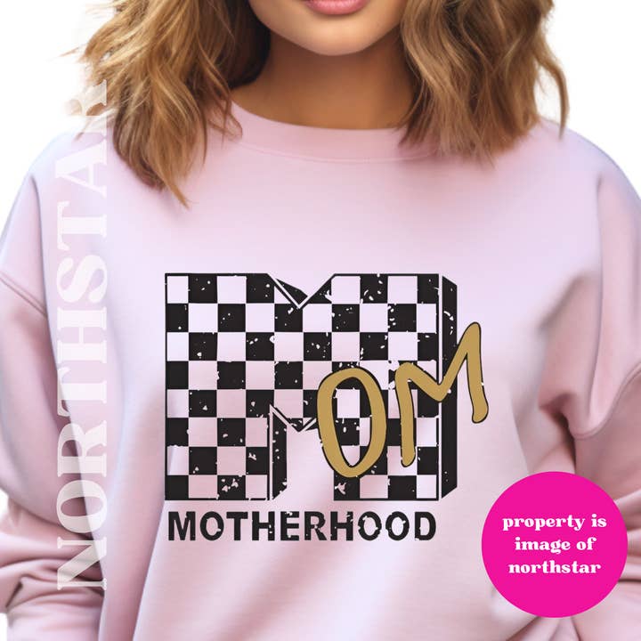 Northstar – wholesale Graphic sweatshirt – Women’s – MTV Mom Motherhood Sweatshirt - Trendy Mom Sweatshirt - Pink4