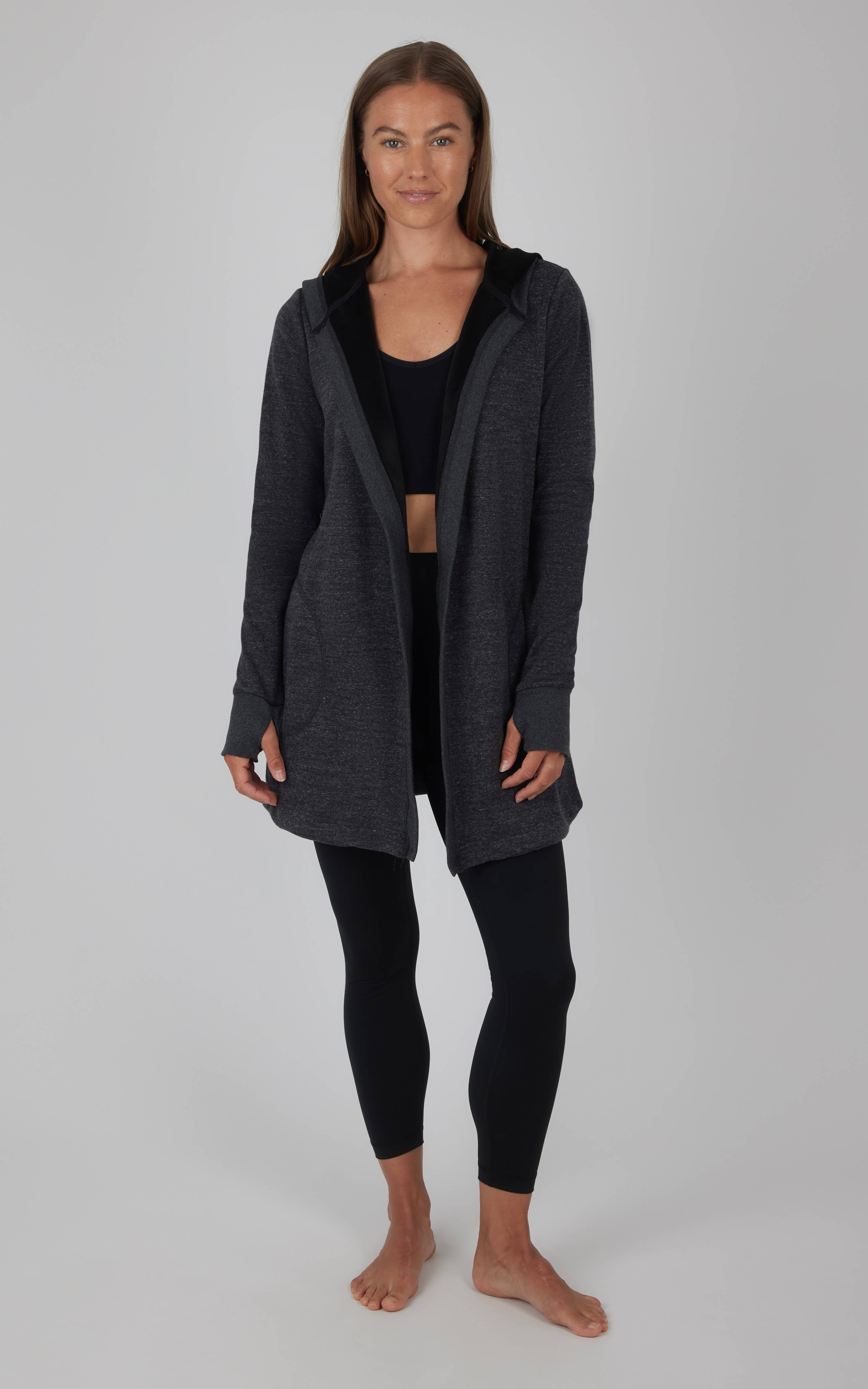 90 Degree by Reflex & Yogalicious – wholesale Hoodie - Dam – 90 Degree by Reflex Butter Fleece Hoodie Cardigan för kvinnor4