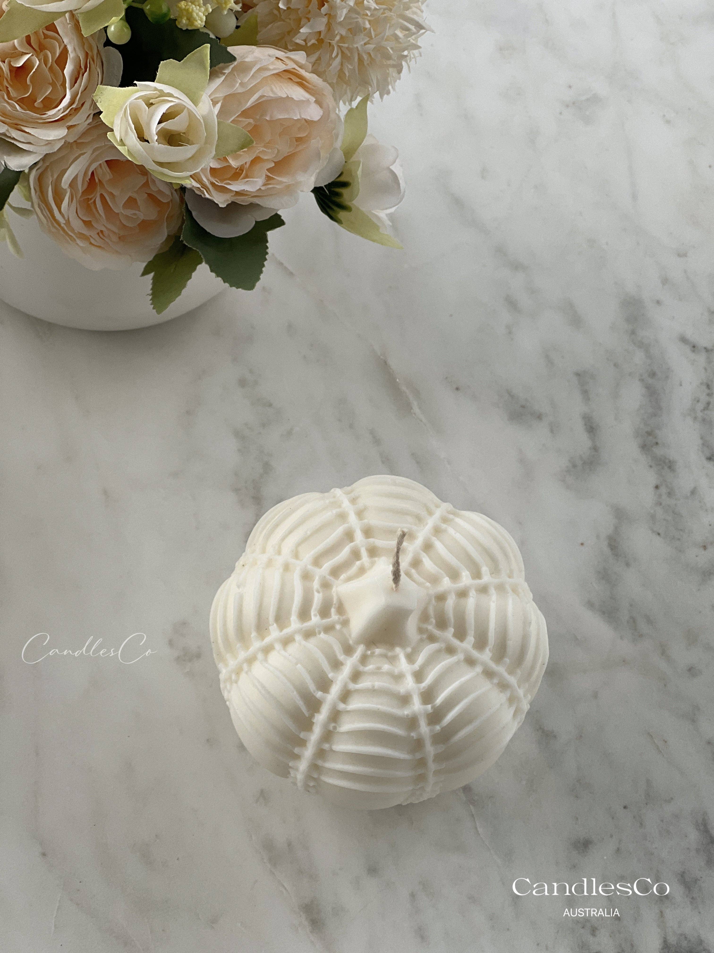 White Large Pumpkin Candle for wholesale on Faire3