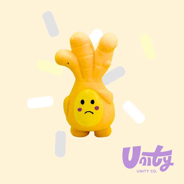 Giocattolo per cani in lattice naturale Gingerboy con suono squeaky per la vendita all'ingrosso da parte di Unity Co