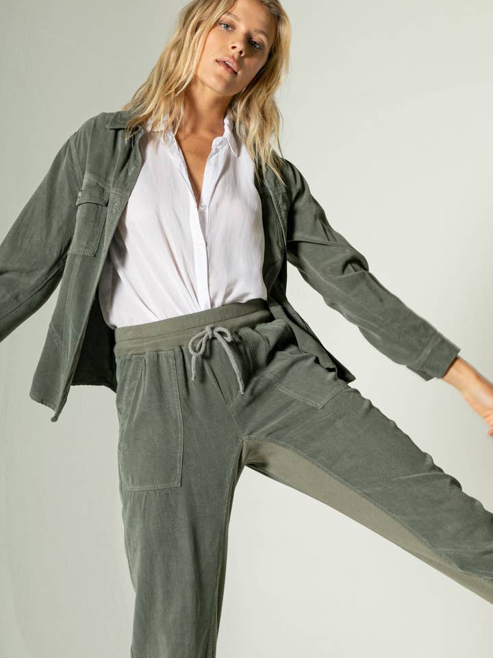 Maven West - Wholesale Lounge Sweatpants/Joggers - Women's - MIXED MEDIA DRAWSTRING JOGGER2