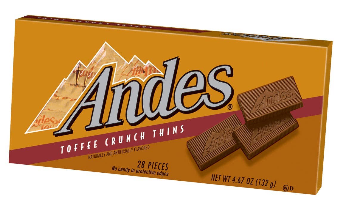 Long Island Candy Factory - Wholesale Chocolate Box - Andes Toffee Crunch Thins Tray Chocolate Box 4.67 oz 12 ct0