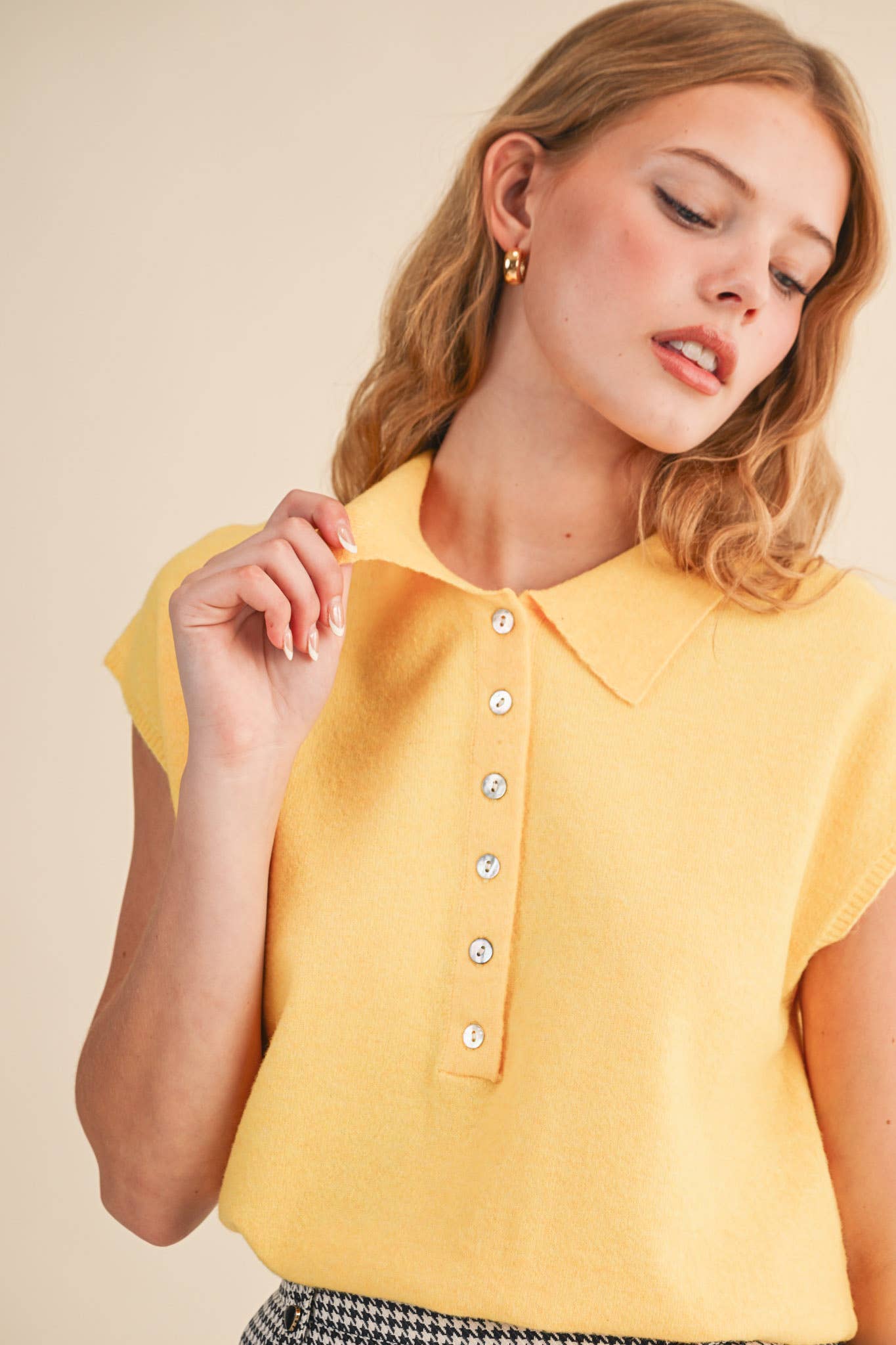 &MERCI – wholesale Tröjväst – Dam – ÄRMLÖS TRÖJA MED KRAGE MSW1123122