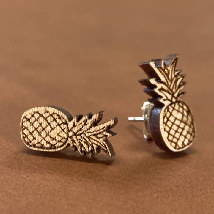 Trä Ananas Örhängen för wholesale av Akinz