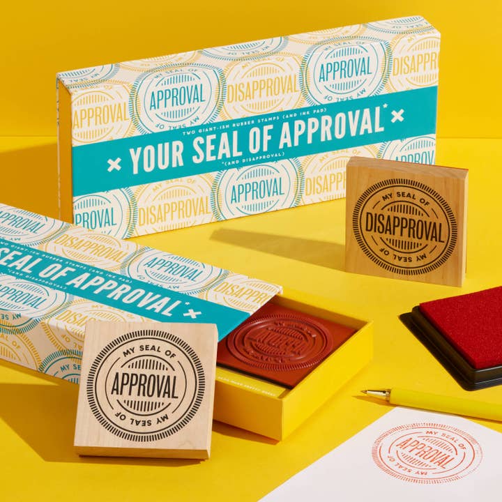 Chronicle Books - Wholesale Rubber/Decorative Stamp - Brass Monkey Your Seal Of Approval Stamp Set