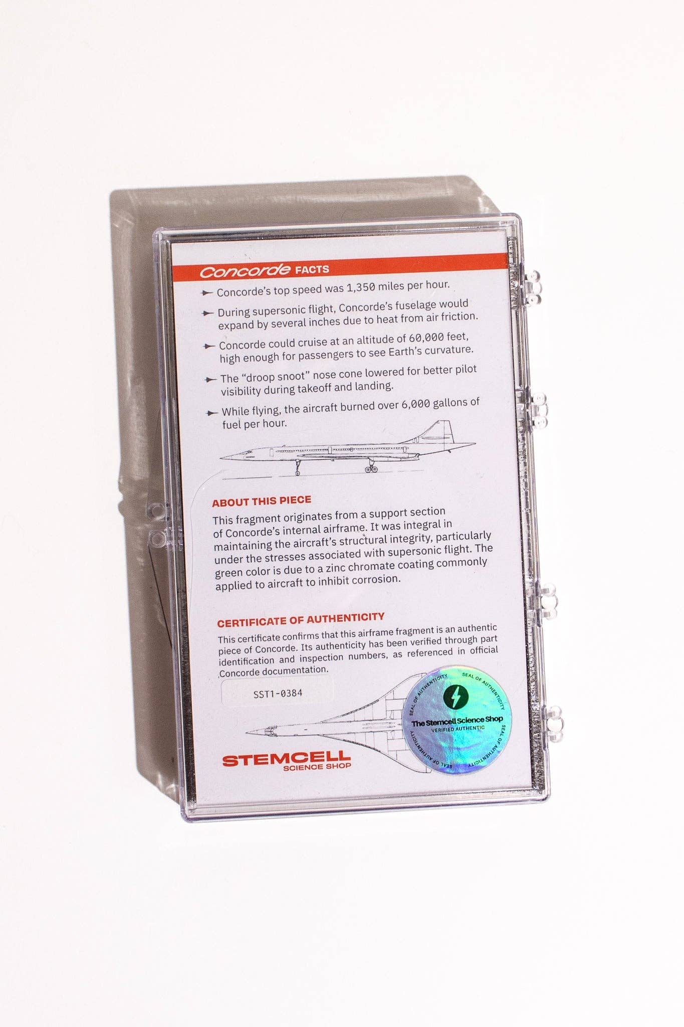 Stemcell Science Shop – wholesale Dekorativt bordsobjekt – Concorde-flygplansfragment1