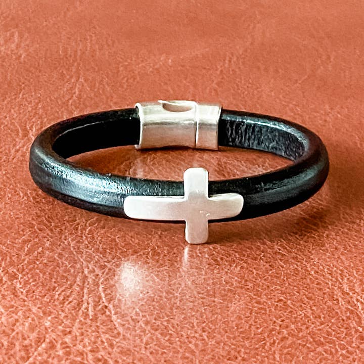HERREN | Lederarmband überqueren für den Großhandel von Diana Kauffman Designs