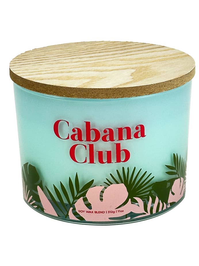 Cabana Club duftlys med trælåg for engroshandel hos DesignStyles Home