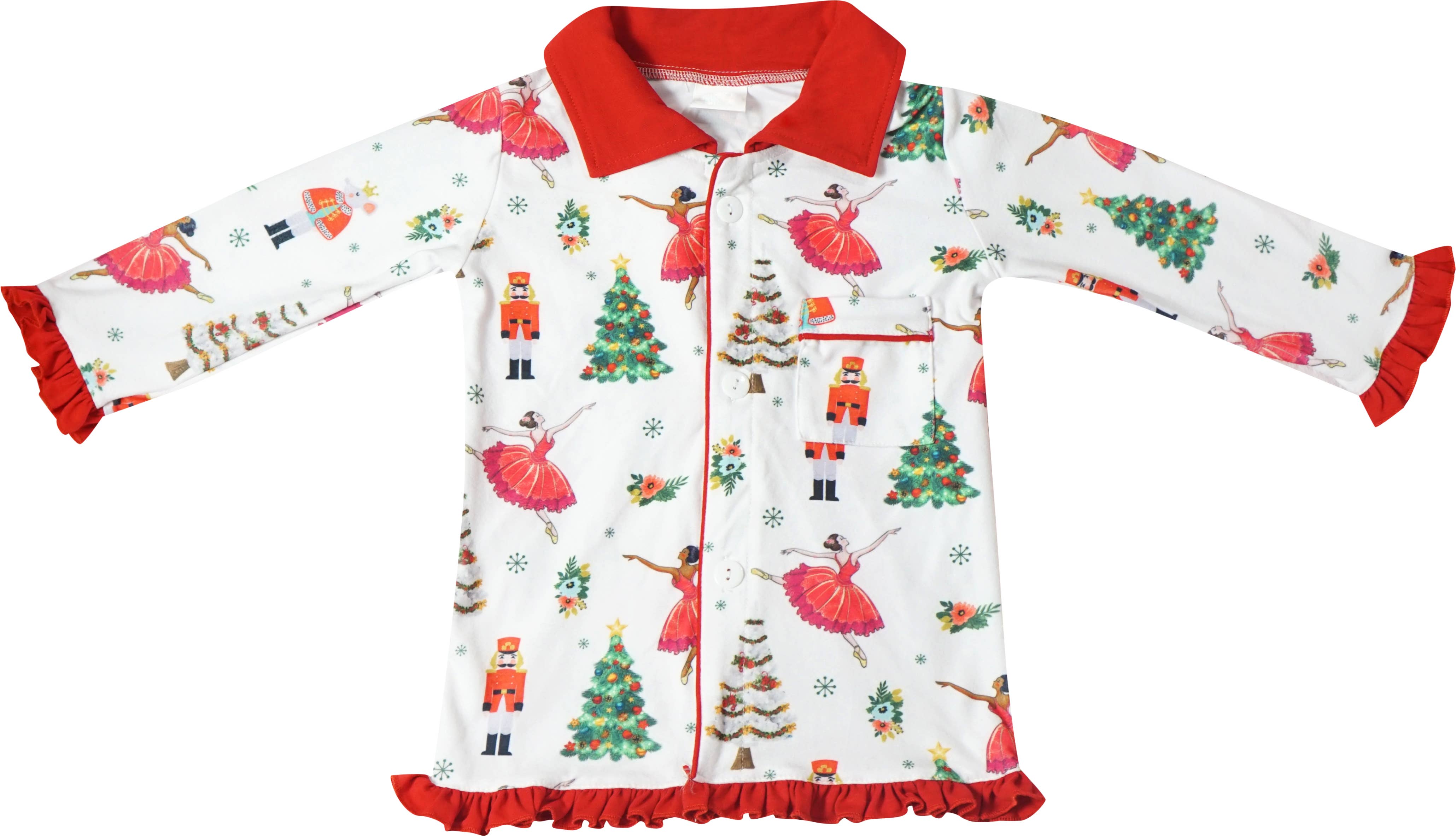 Angeline Kids - Wholesale Sleepwear Set - Kids - Baby Girls Christmas Nutcracker Ballet Pajamas Jammies Set2