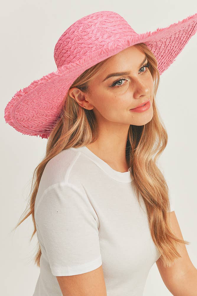 Hana - Wholesale Strohoed - Dames - Zonnehoed Solid Floppy5