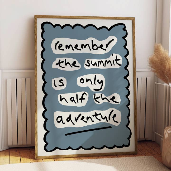 Hiking Typography Print - Adventure for wholesale by Jude River Design