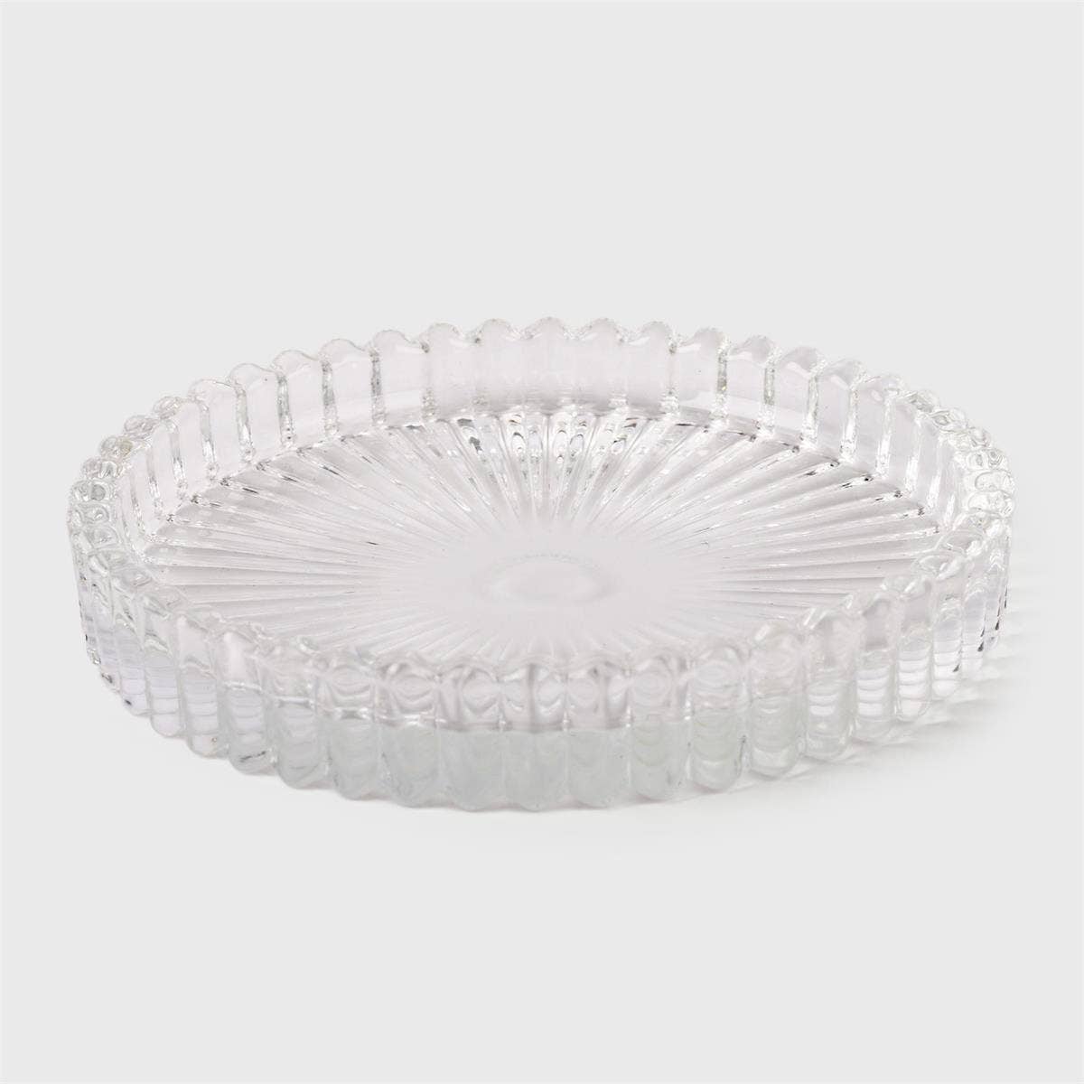 Truu Design - Wholesale Candle Holder - Clear Glass Candle Plate,3.8"D, tray0