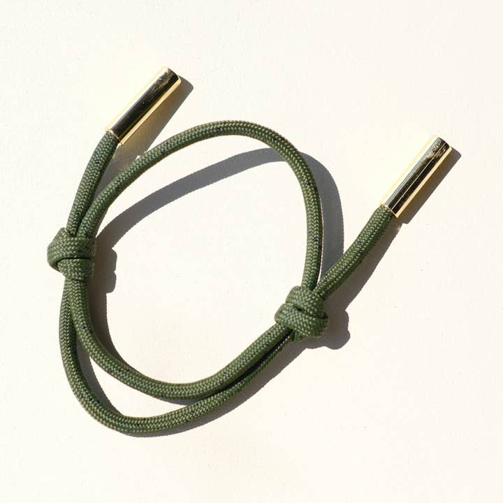Olive Cord Bracelet for wholesale by Nickel and Suede