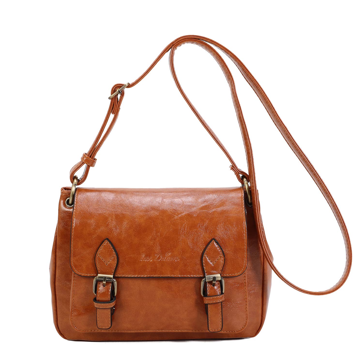 INES DELAURE - Wholesale Shoulder Bag - Women's - Compartmentalized satchel, satchel shape, medium size11