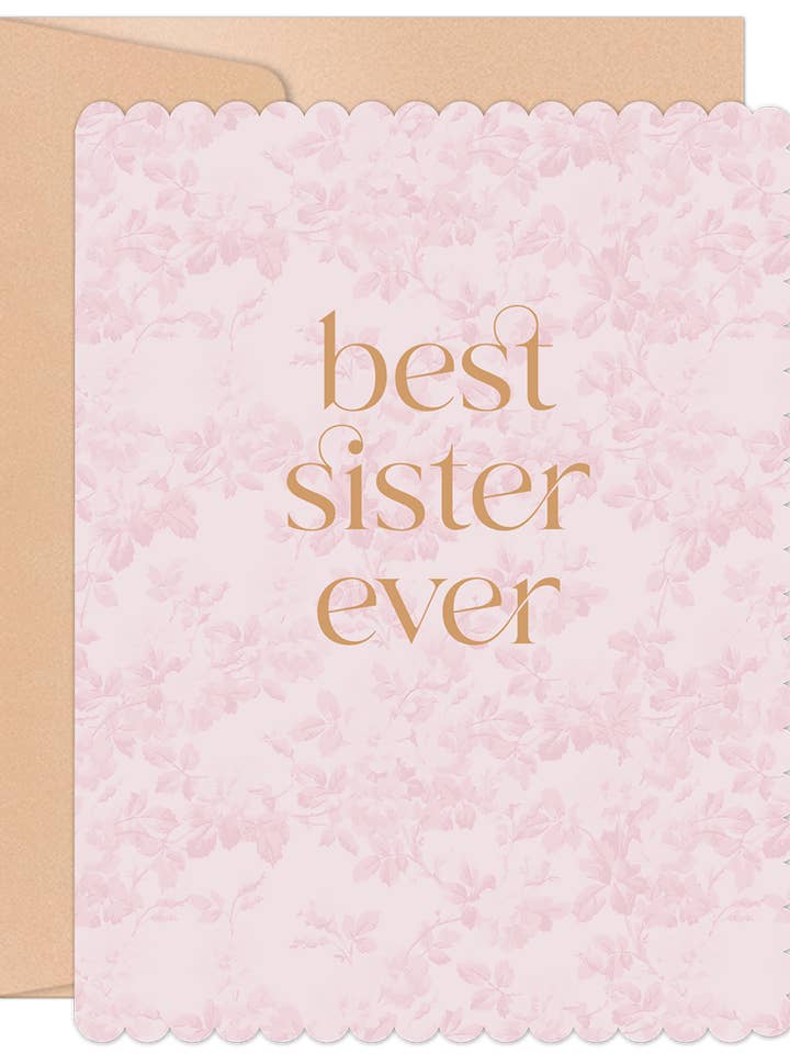 Bedste Søster Nogensinde Pastel Pink Blomster Fødselsdagskort for engroshandel hos Willow & Ivy Press