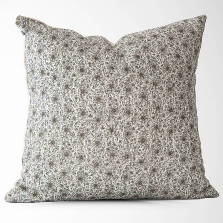 Tajik Home LLC - Wholesale Throw Pillow Cover - Penelope Vintage Petite Floral Pillow Cover - Oyster