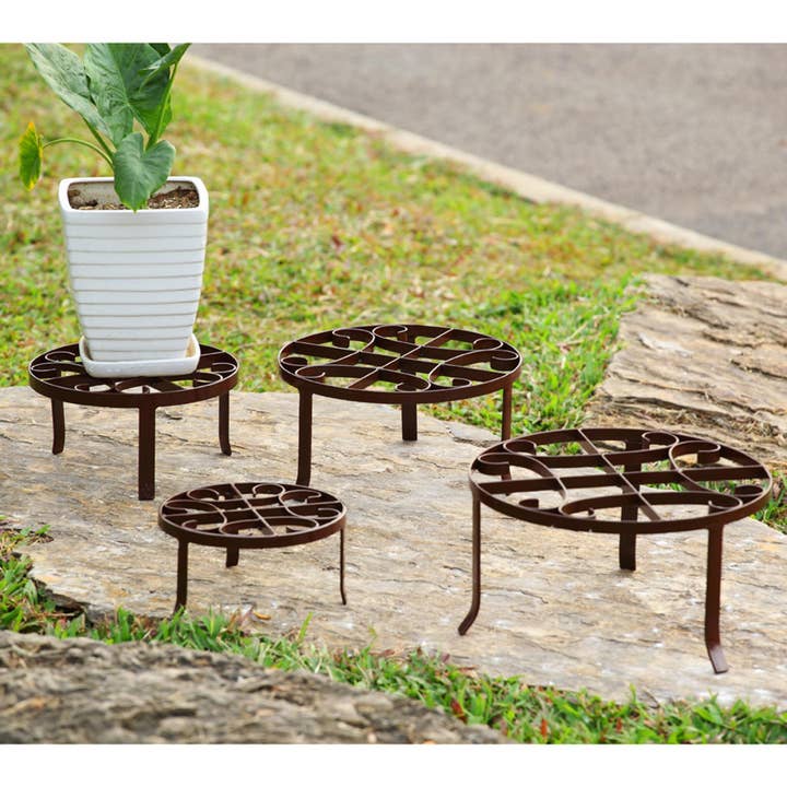 Round Nested Plant Stands S/4 for wholesale by SPI Home